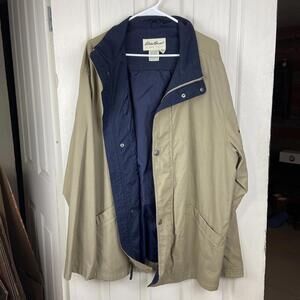 vintage eddie bauer trench coat men’s large
